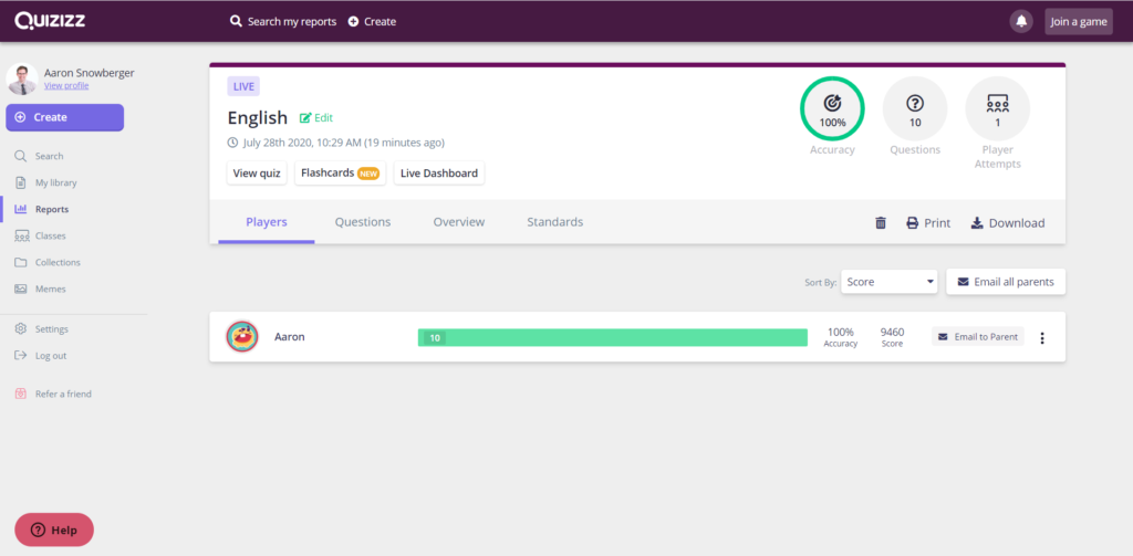 Using Quizizz in the Classroom - Aaron.kr