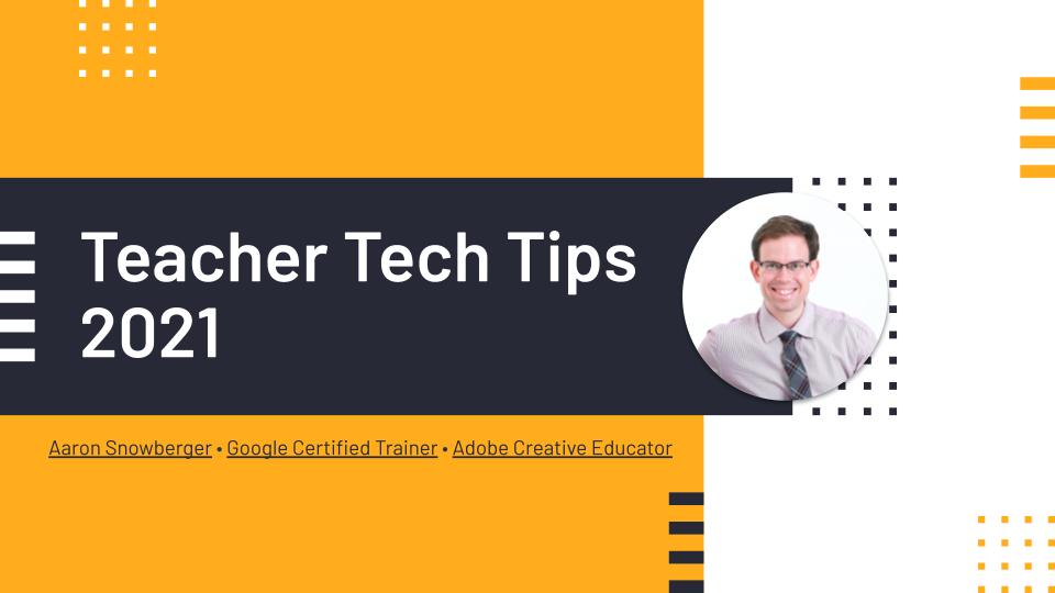 Teacher Training Tech Tips