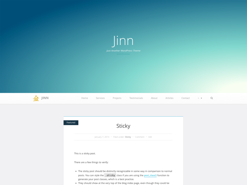 JINN WordPress Theme